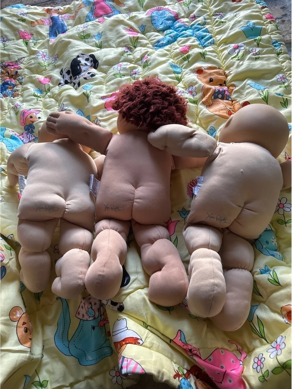 Set of 3 Vintage Cabbage Patch Kids Soft Body Dolls